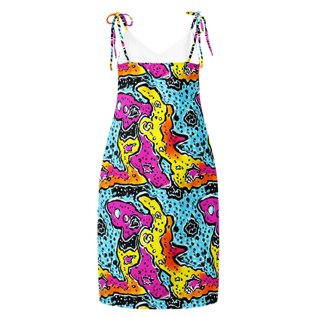 Acid Splash on Slip Dress — Back