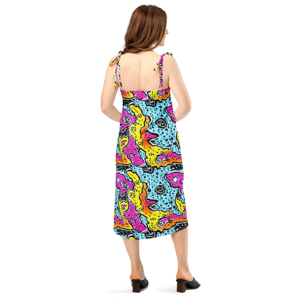 Acid Splash on Slip Dress — Back