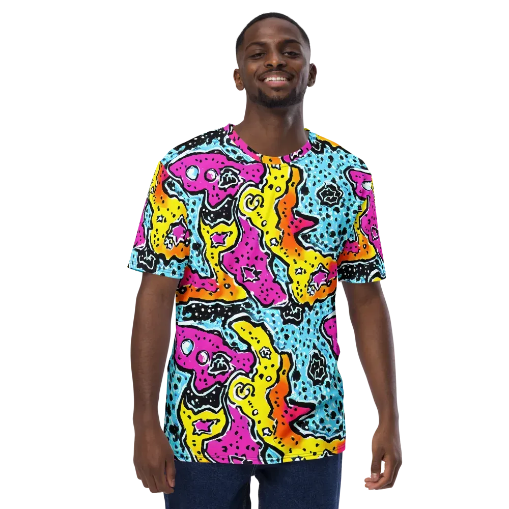 Acid Splash on Men's Crew Neck T-Shirt — Front