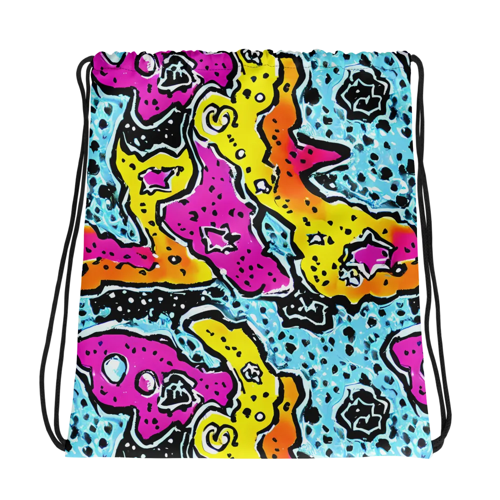 Acid Splash on Drawstring Bag — Photo