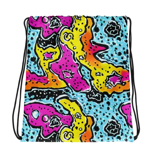 Acid Splash on a Drawstring Bag