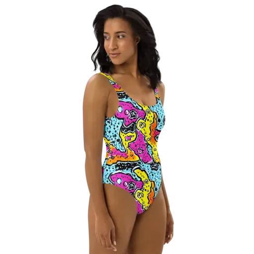 Acid Splash on a One-Piece Swimsuit