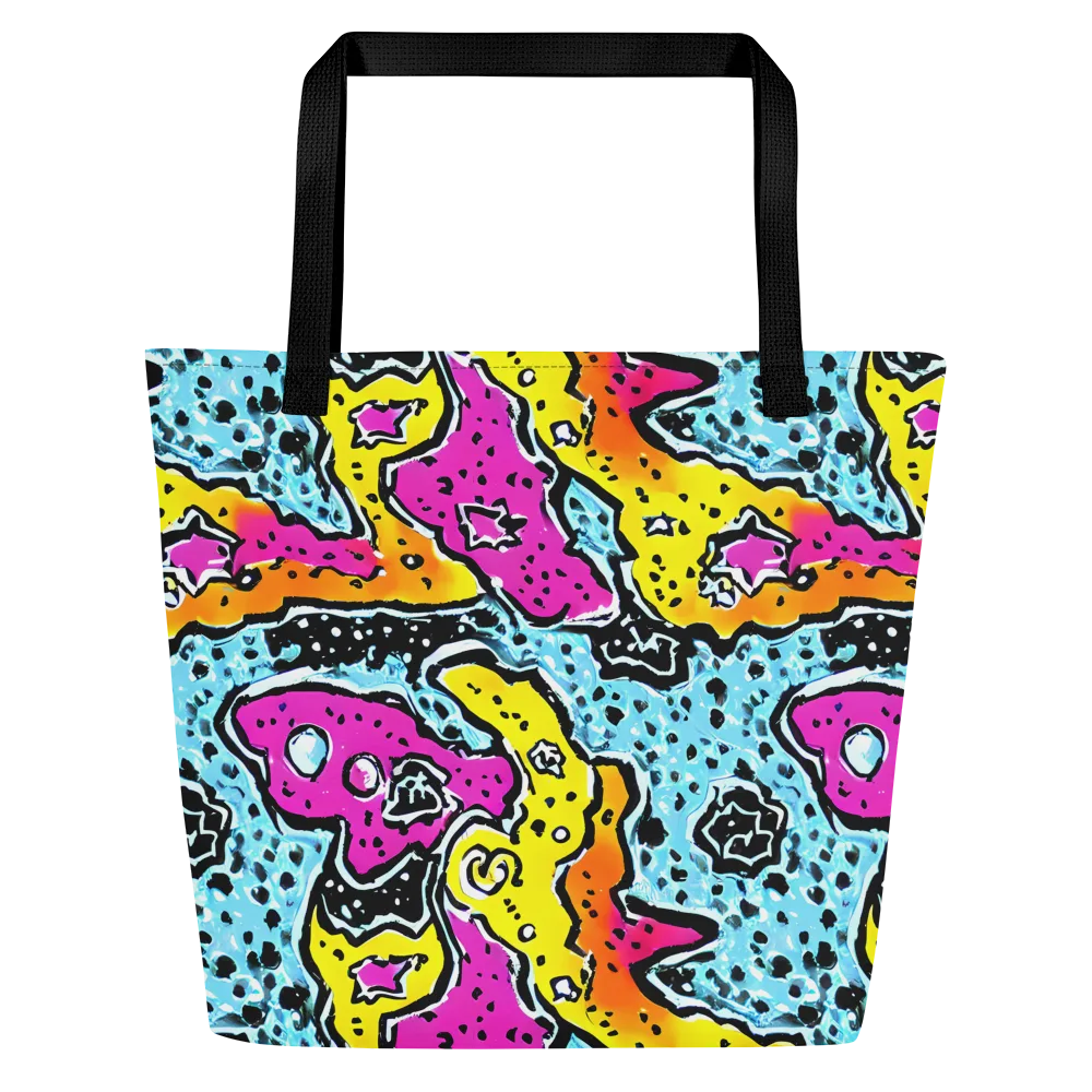 Acid Splash on Large Tote Bag W/ Pocket — Front
