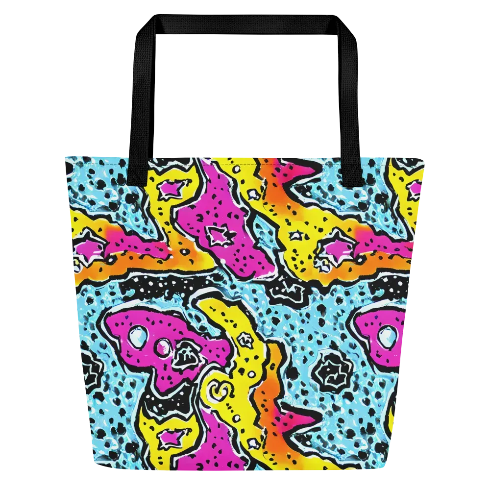 Acid Splash on Large Tote Bag W/ Pocket — Front