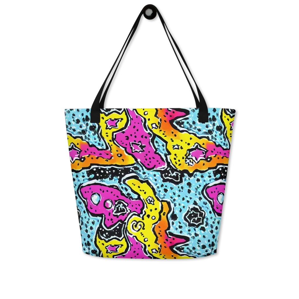Acid Splash on Large Tote Bag W/ Pocket — Front