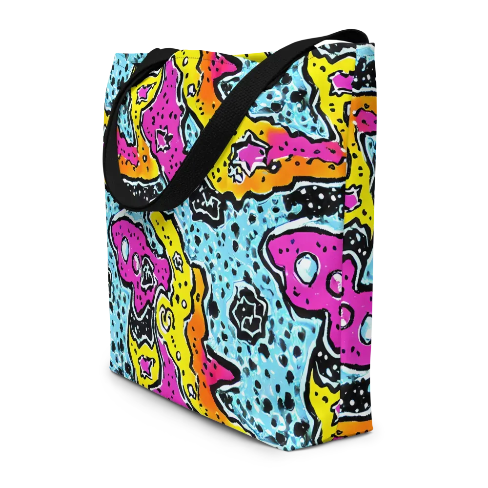 Acid Splash on Large Tote Bag W/ Pocket — Front