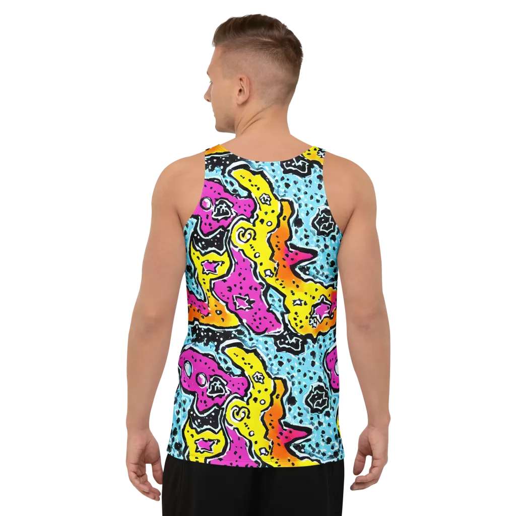 Acid Splash on Men's Tank Top — Back