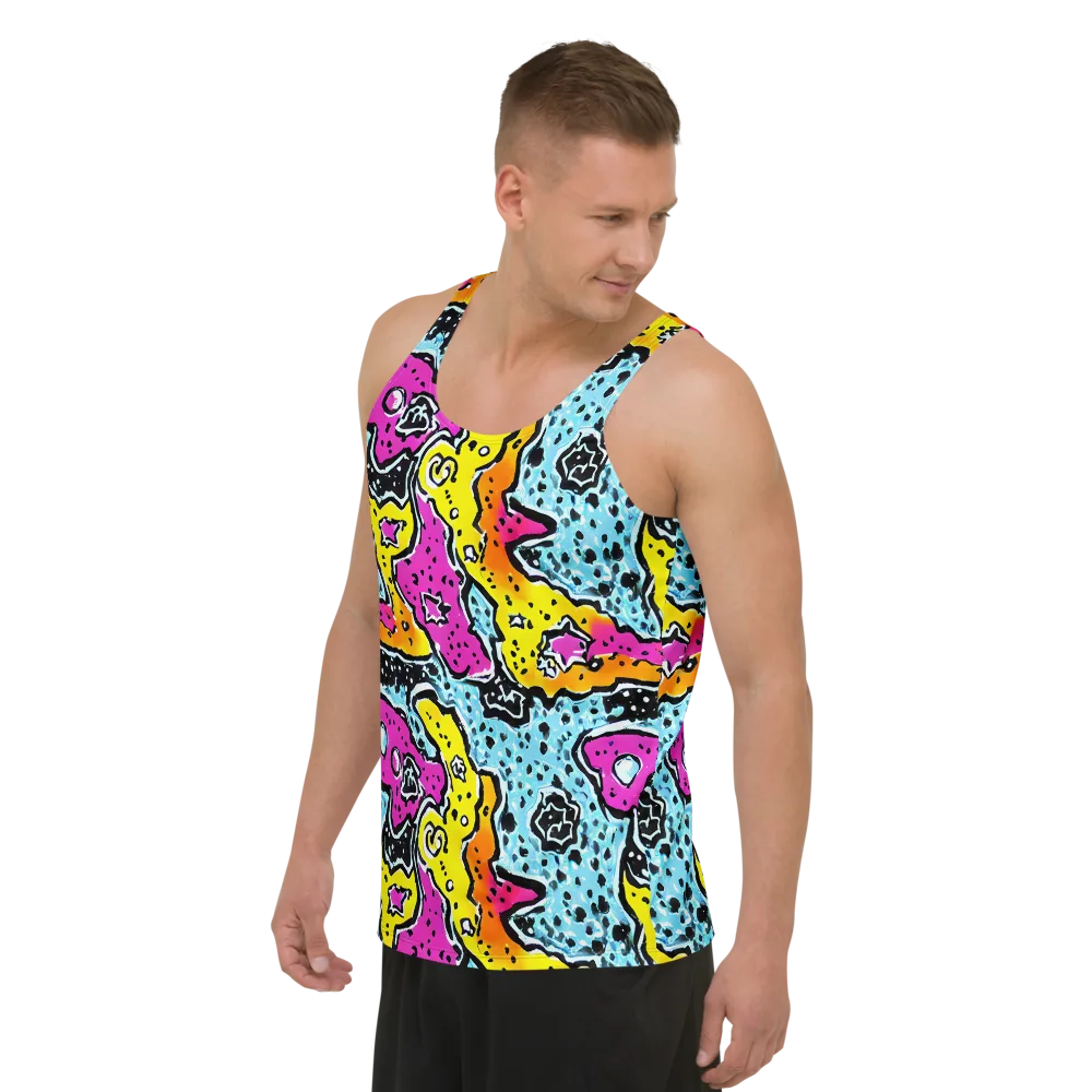 Acid Splash on Men's Tank Top — Left Front