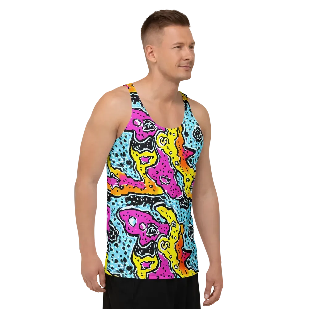 Acid Splash on Men's Tank Top — Right Front