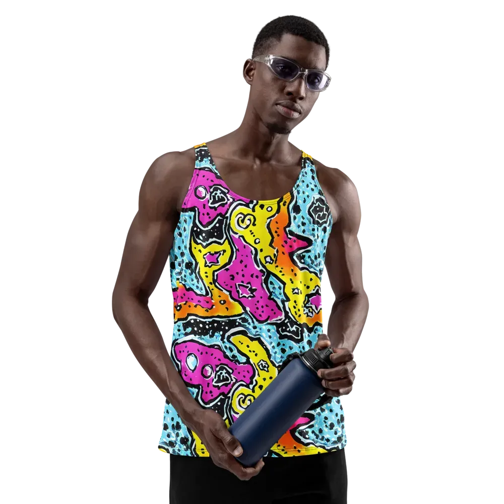 Acid Splash on Men's Tank Top — Front