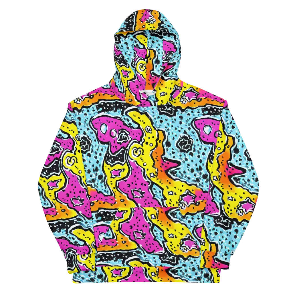 Acid Splash on Cotton Hoodie — Front