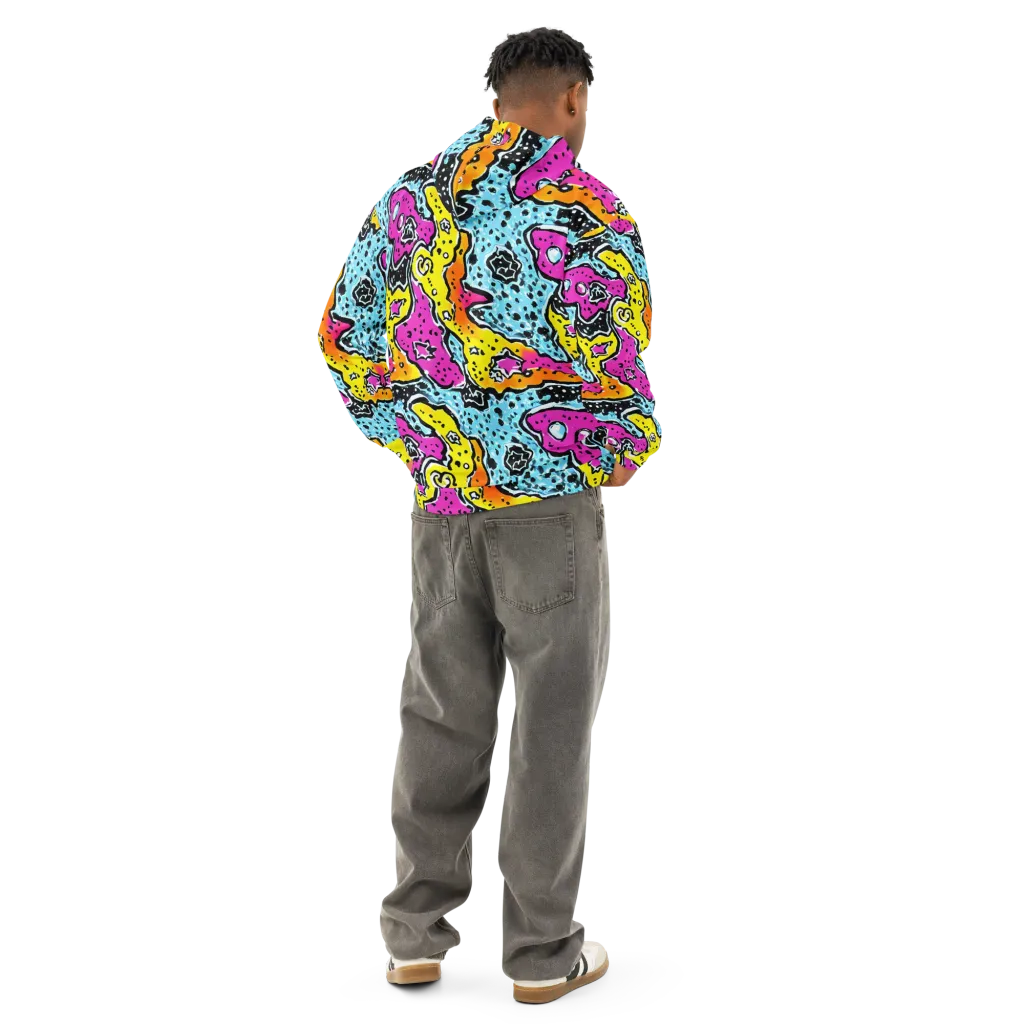 Acid Splash on Cotton Hoodie — Back