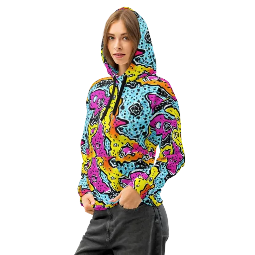 Acid Splash on a Cotton Hoodie