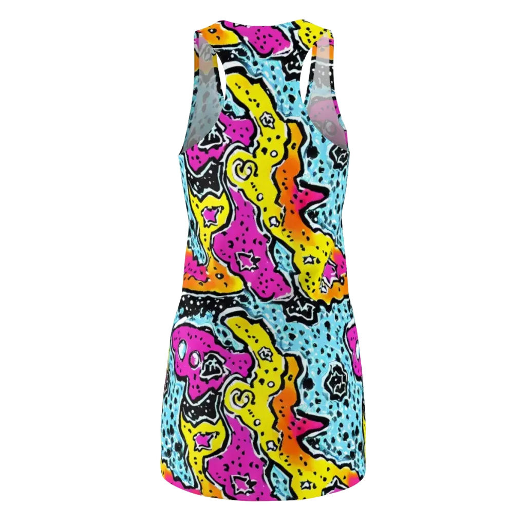 Acid Splash on Racerback Dress — Back