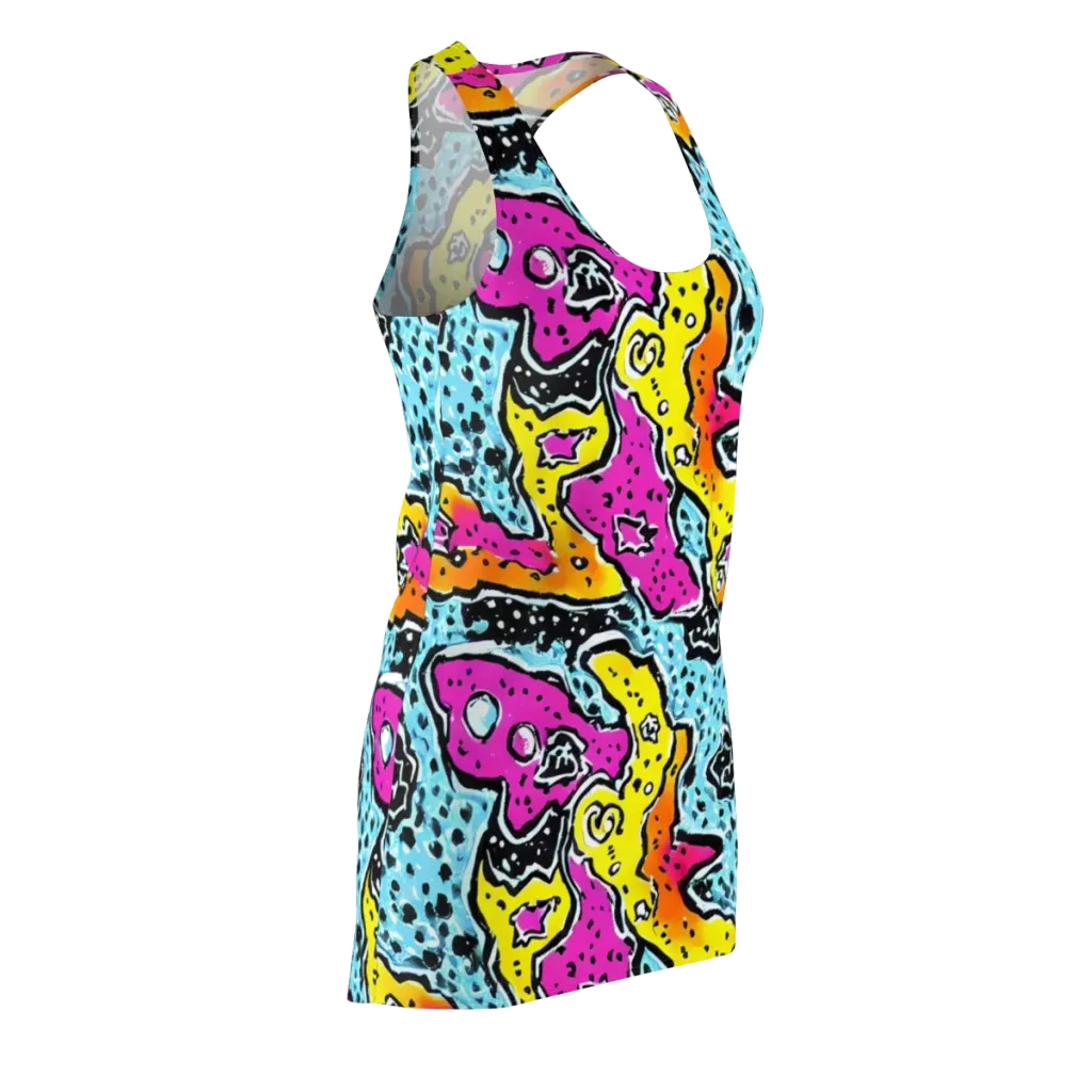 Acid Splash on Racerback Dress — Front Side