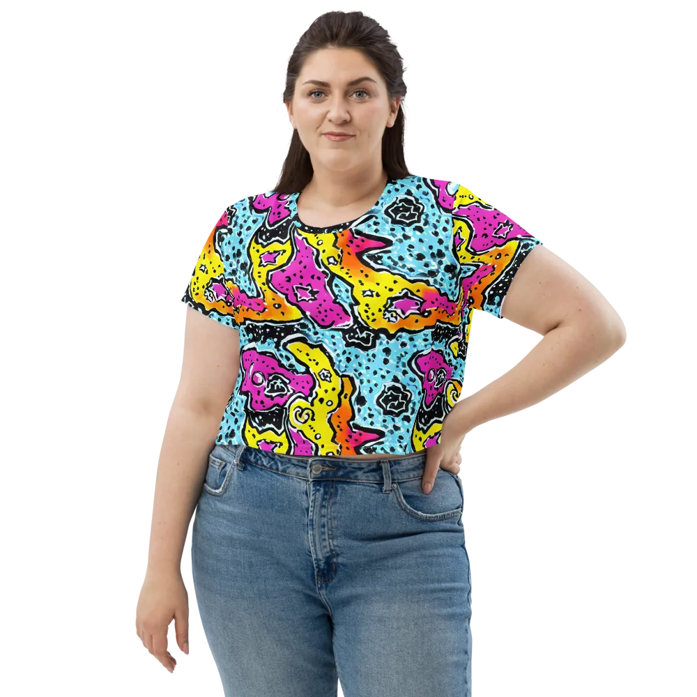 Acid Splash on Crop Tee — Front