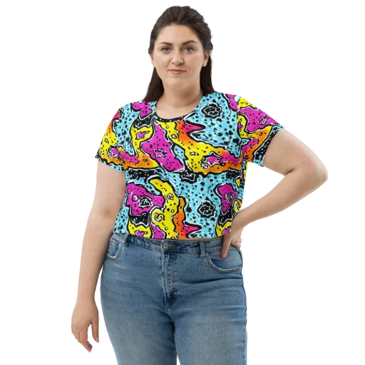 Acid Splash on a Crop Tee