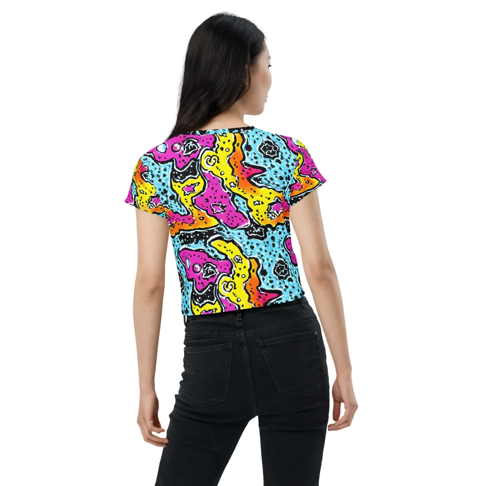 Acid Splash on Crop Tee — Back