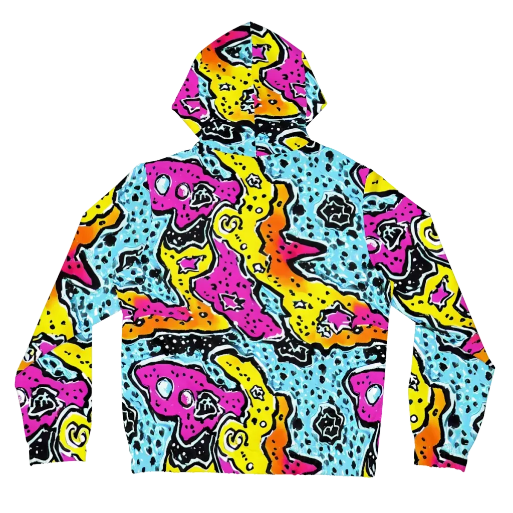 Acid Splash on Women's Full-Zip Hoodie — Back