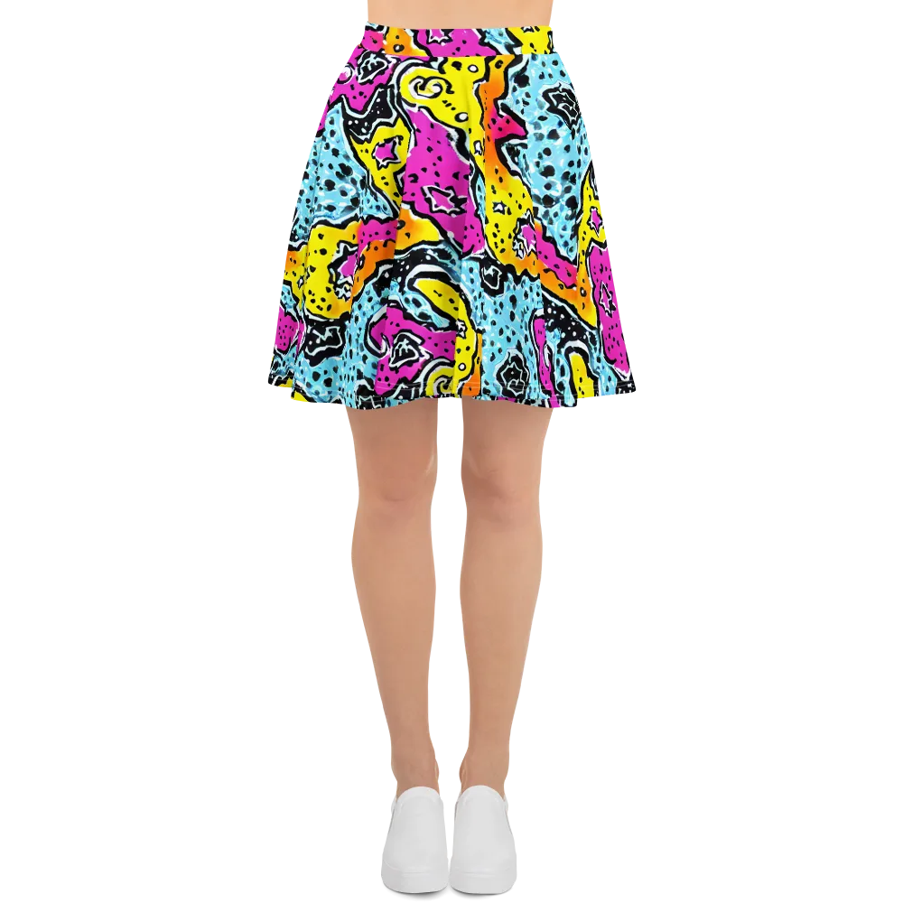 Acid Splash on Skater Skirt — Front