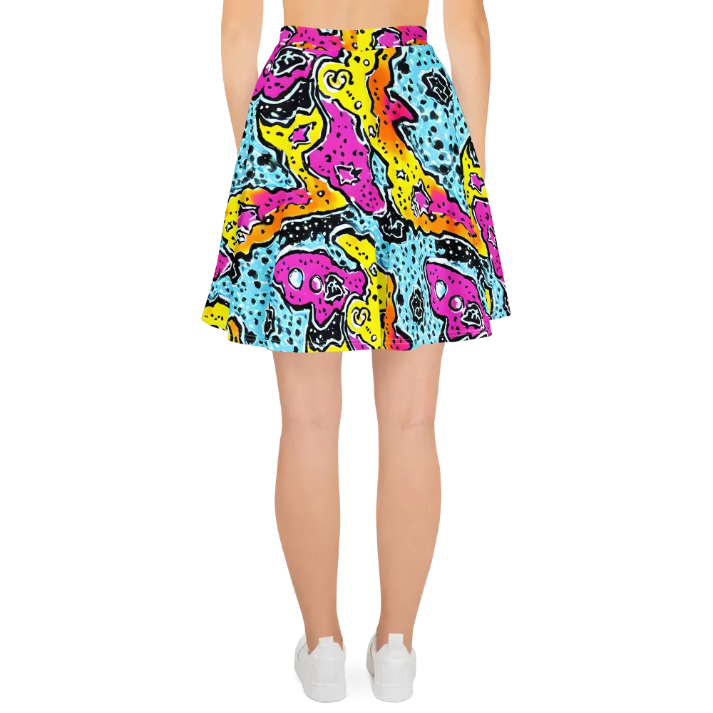 Acid Splash on Skater Skirt — Back