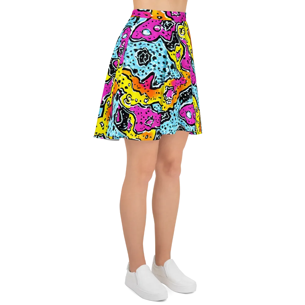 Acid Splash on Skater Skirt — Right