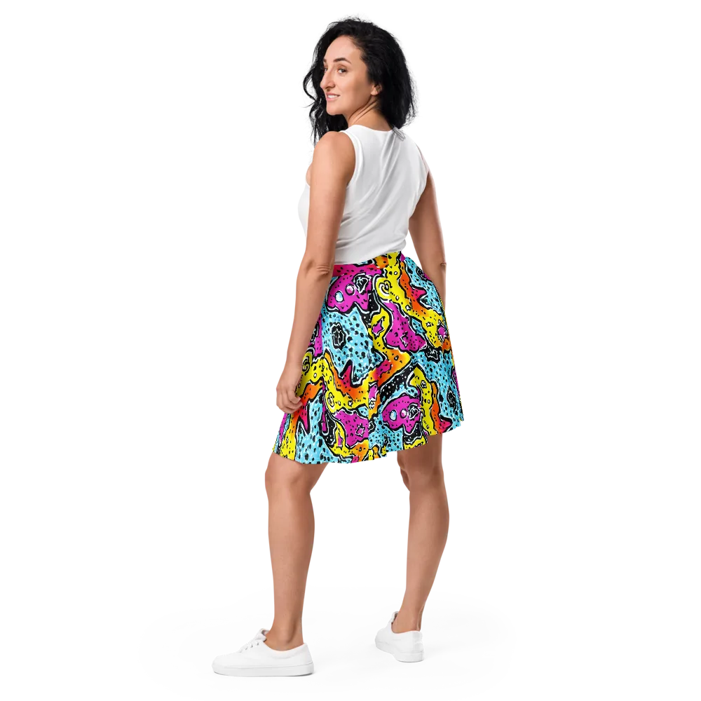 Acid Splash on Skater Skirt — Back
