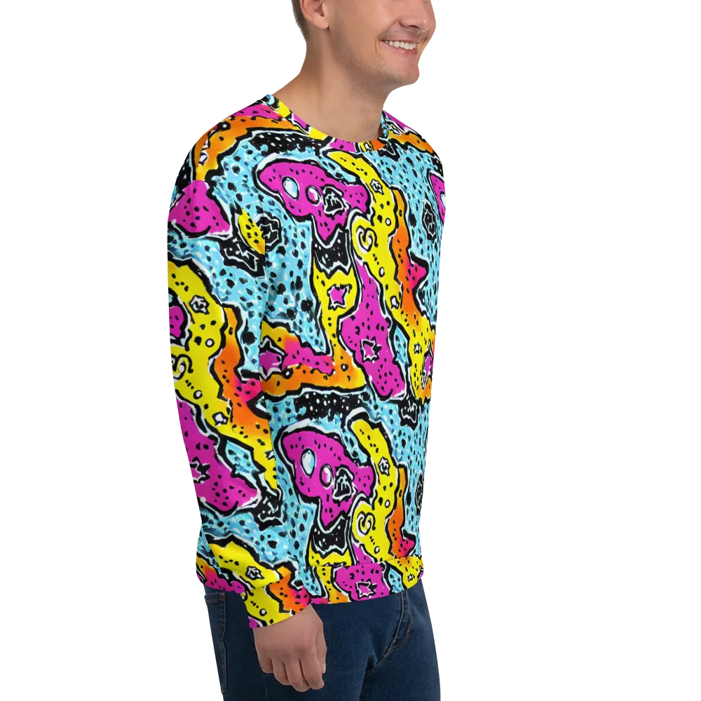 Acid Splash on Sweatshirt — Right Front