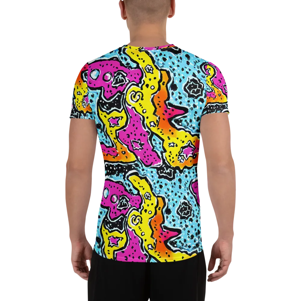 Acid Splash on Men's Athletic T-Shirt — Back