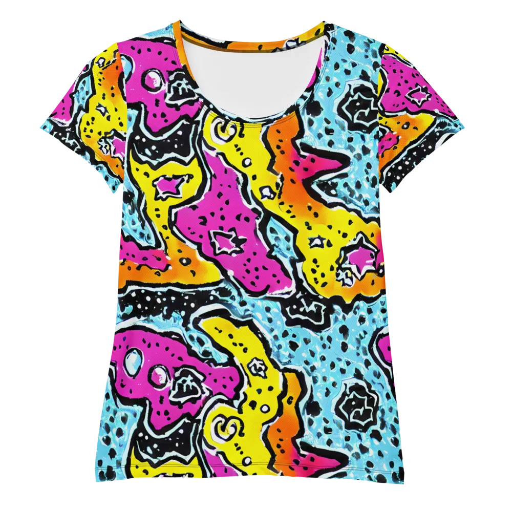 Acid Splash on Women's Athletic T-Shirt — Front