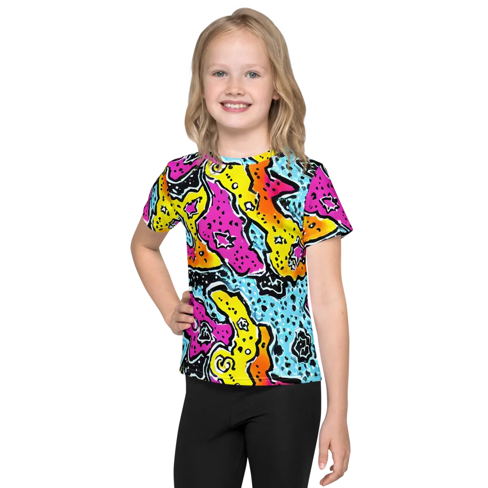 Acid Splash on Kids Crew Neck T-Shirt — Front
