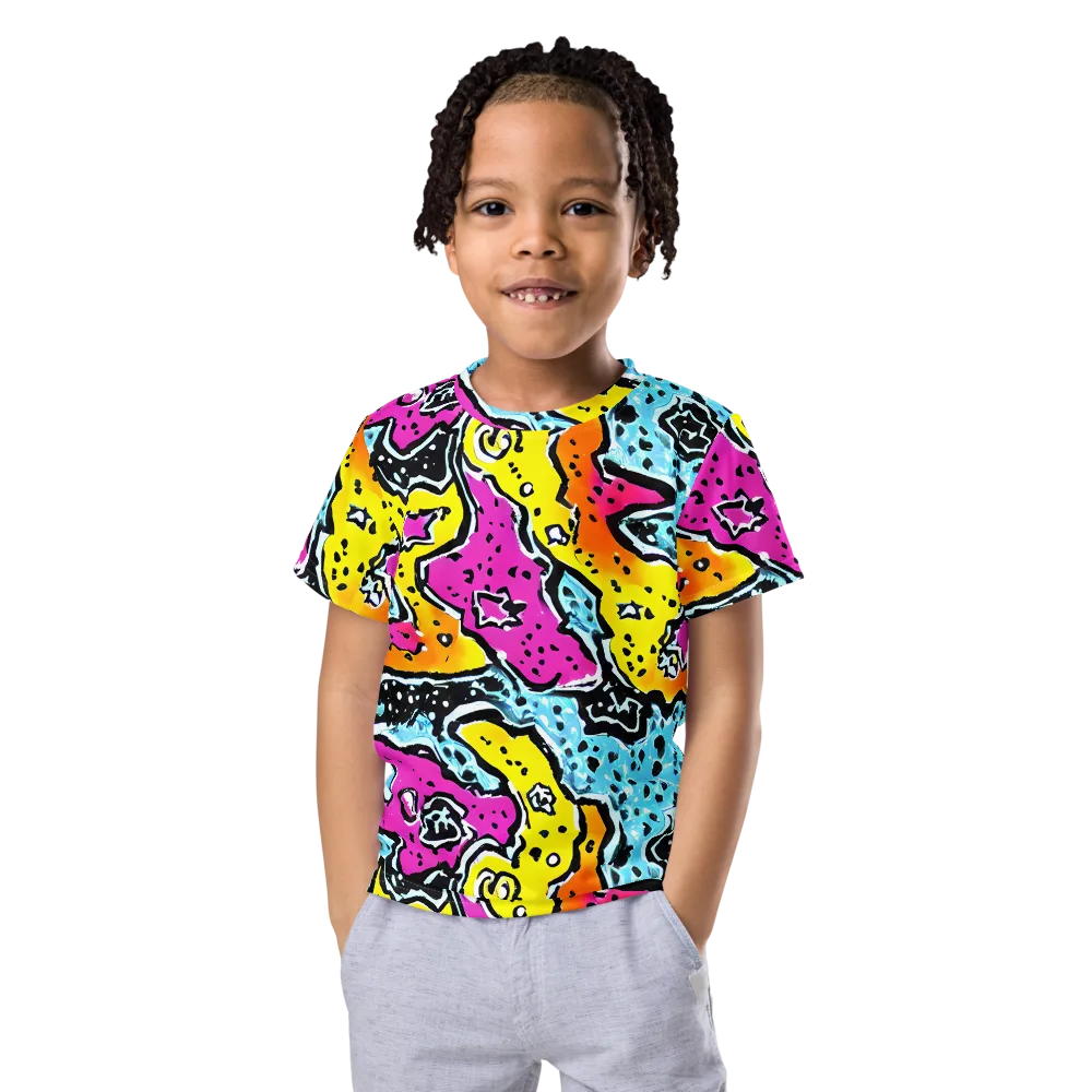 Acid Splash on Kids Crew Neck T-Shirt — Front