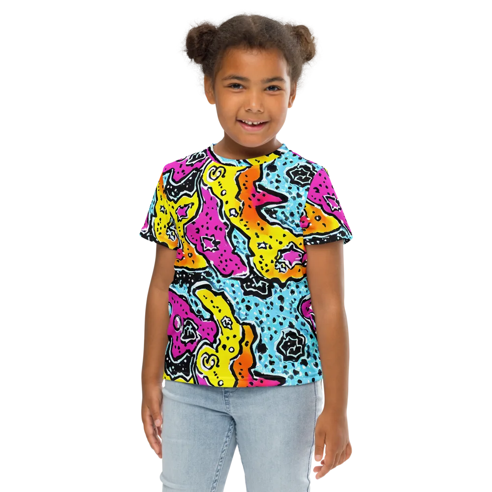 Acid Splash on Kids Crew Neck T-Shirt — Front