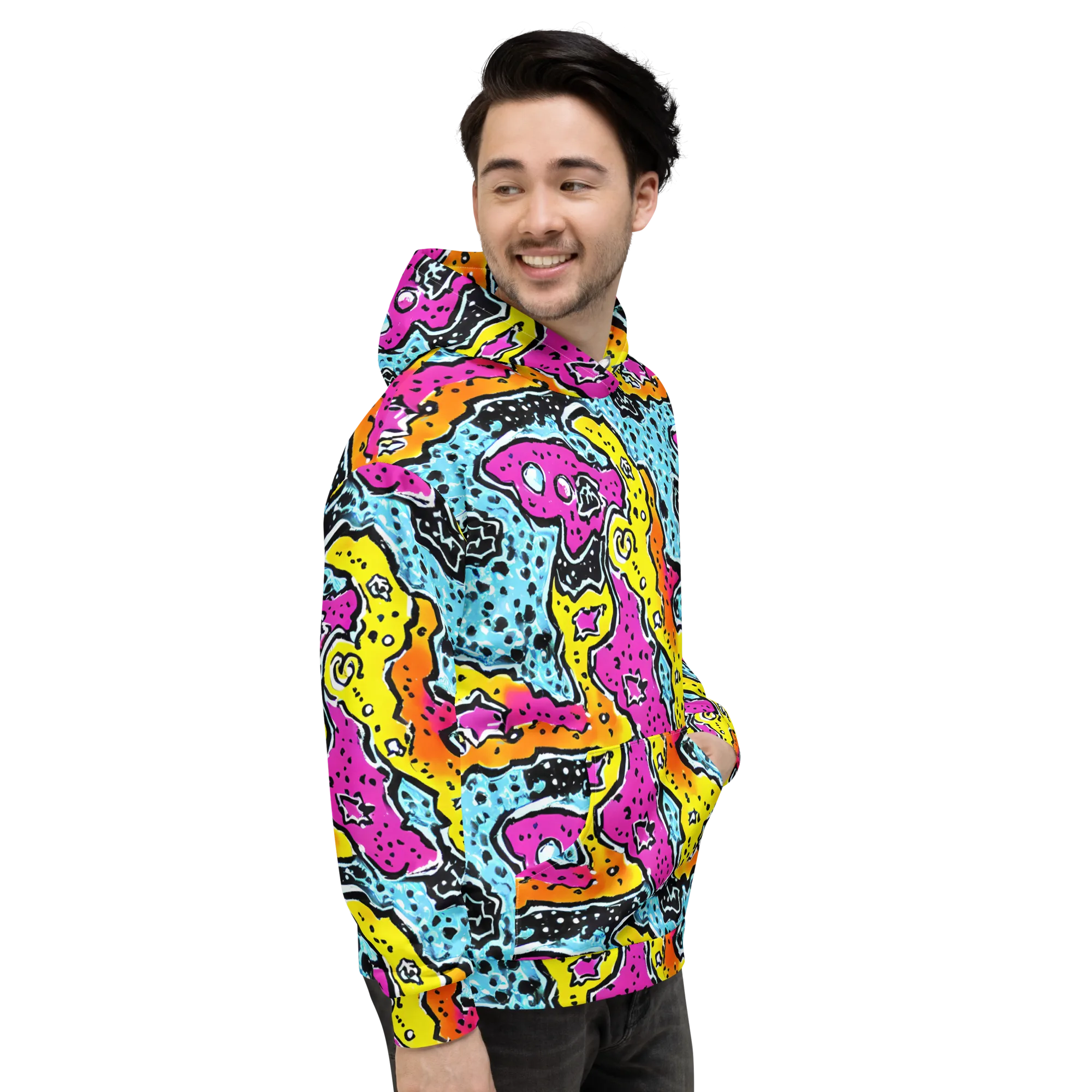 Acid Splash on Hoodie — Right