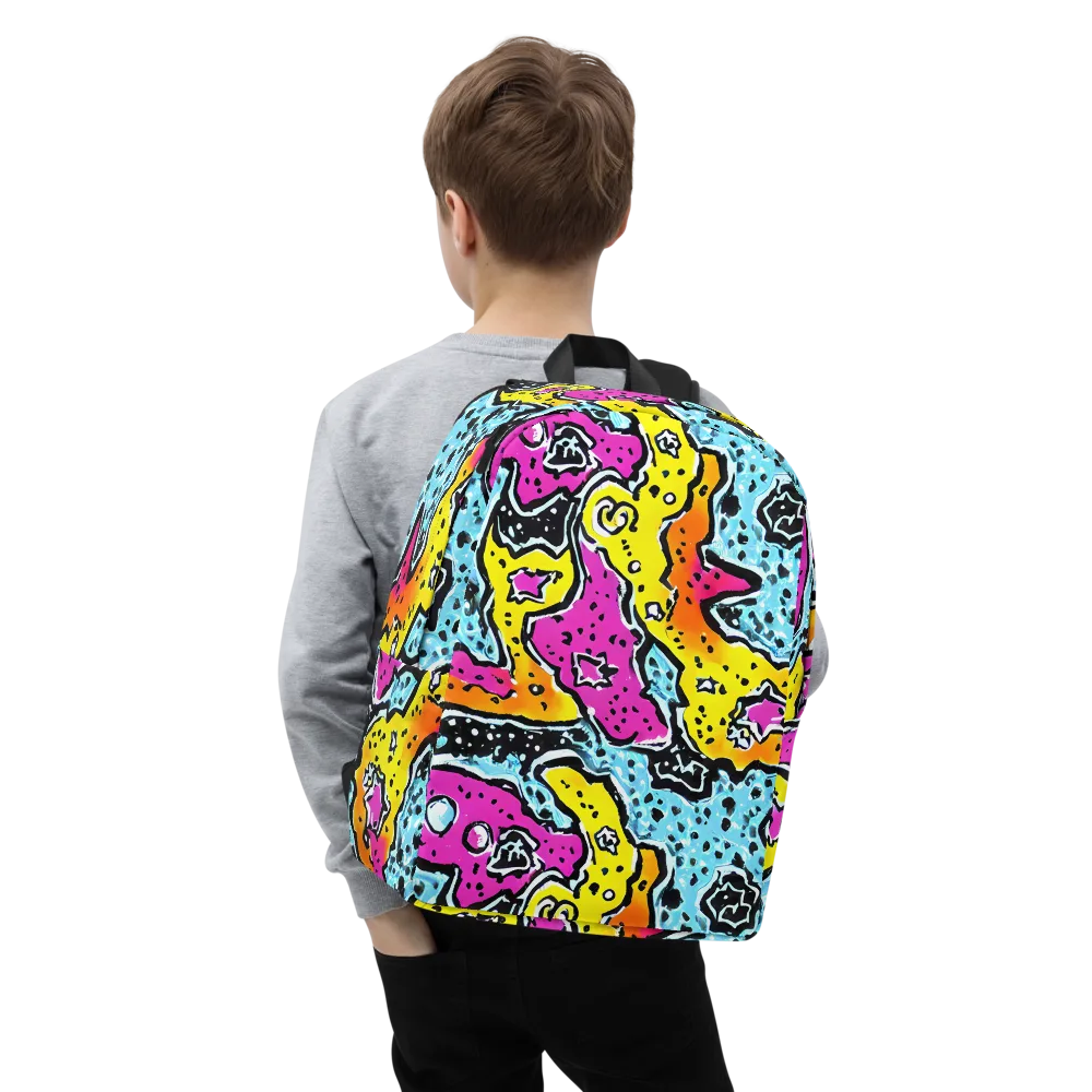 Acid Splash on Minimalist Backpack — Zoomed-in