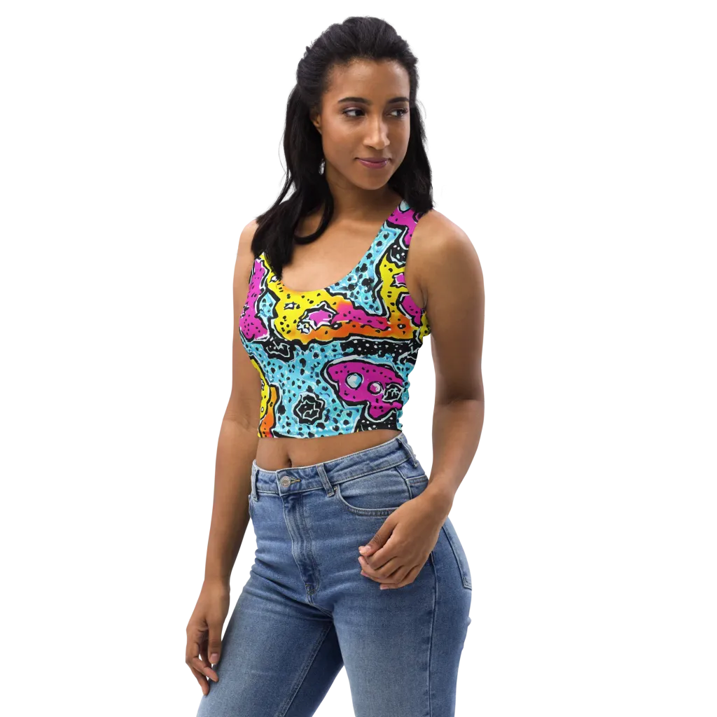 Acid Splash on Crop Top — Left Front