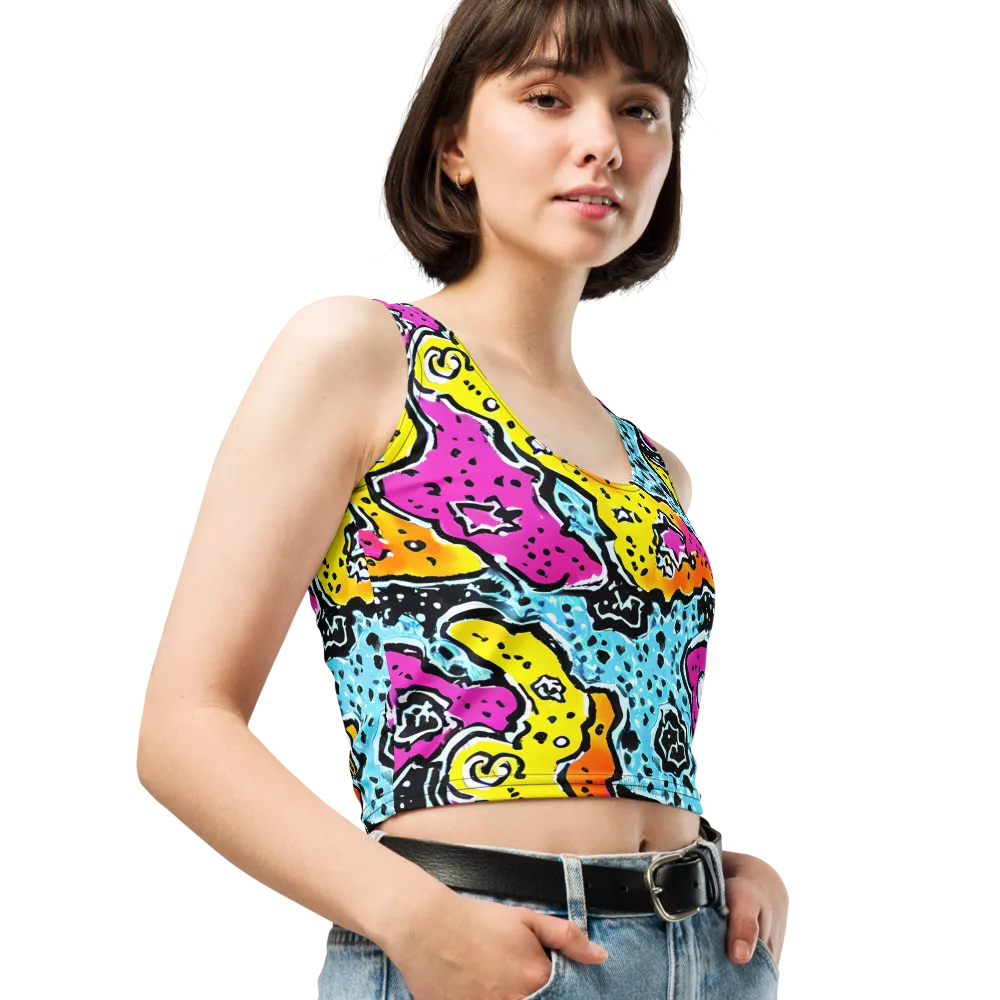 Acid Splash on Crop Top — Right Front