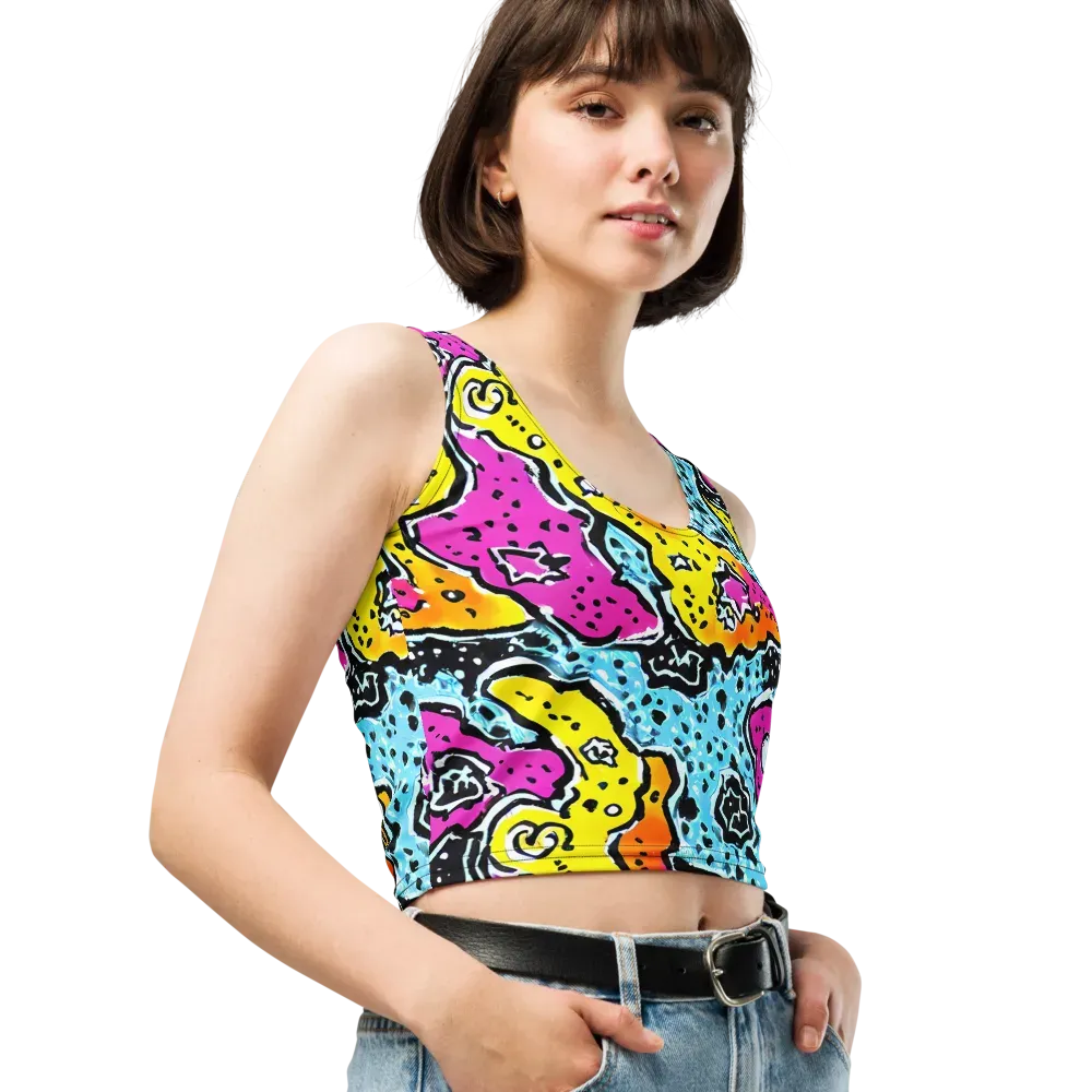 Acid Splash on Crop Top — Right Front