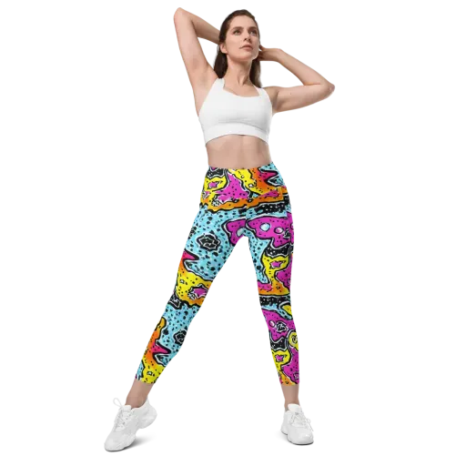 Acid Splash on a Leggings with Pockets