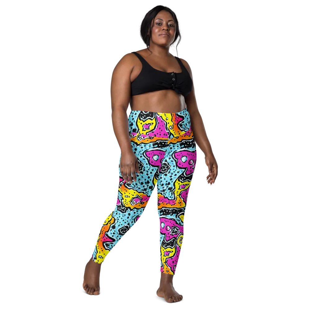 Acid Splash on Leggings with Pockets — Front