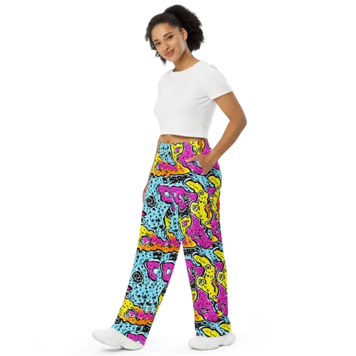 Acid Splash on a Wide-Leg Pants