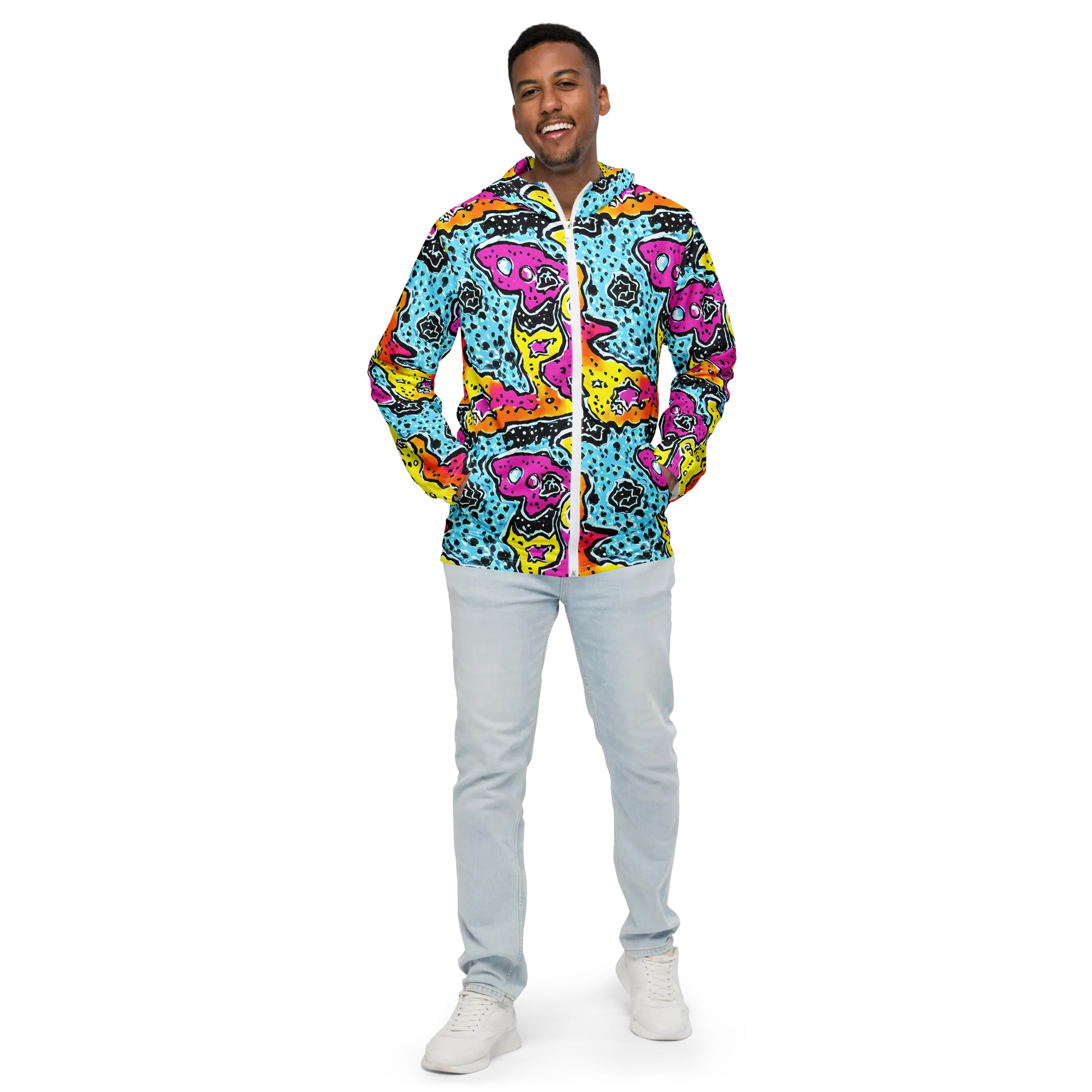Acid Splash on Men's Windbreaker — Front