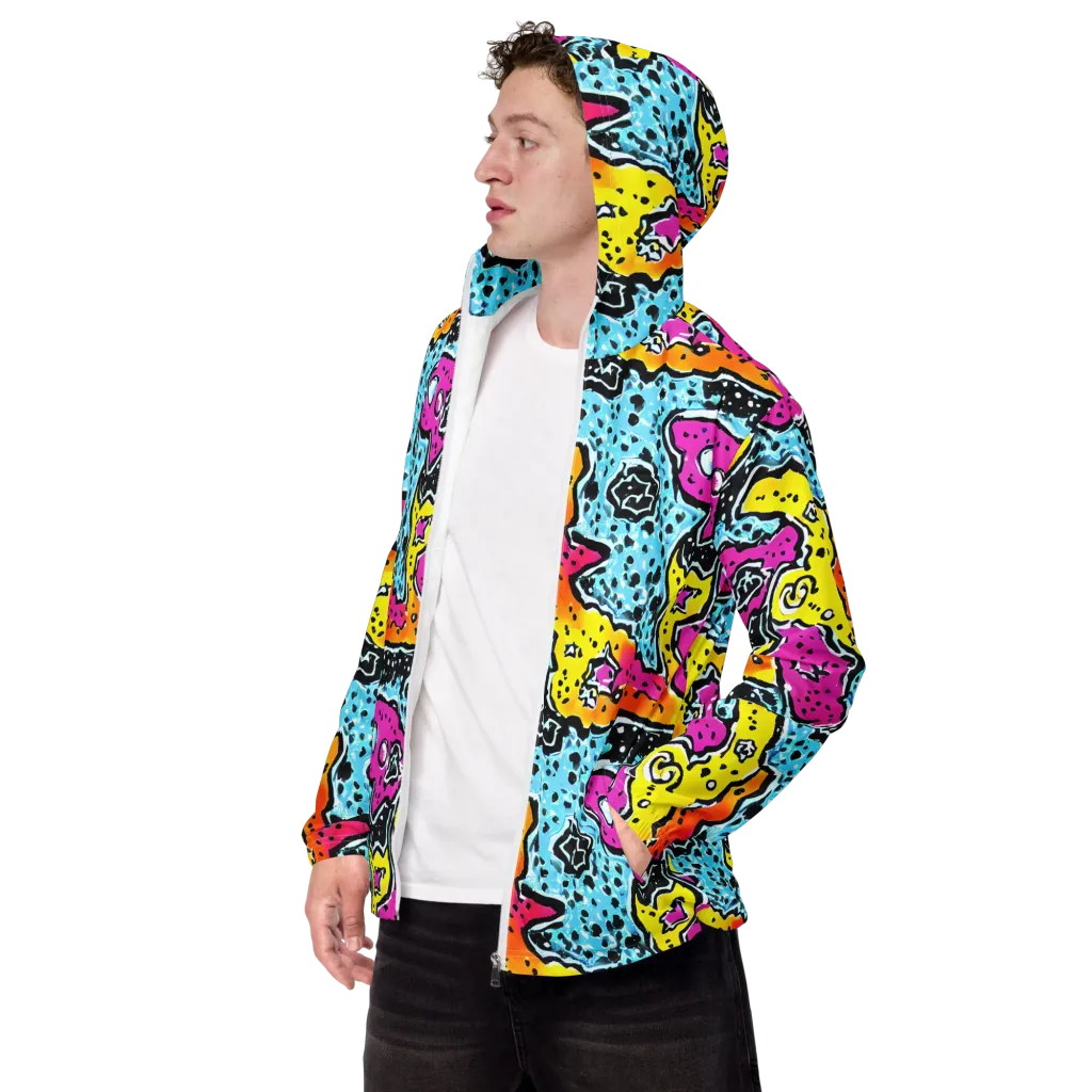 Acid Splash on Men's Windbreaker — Left Front