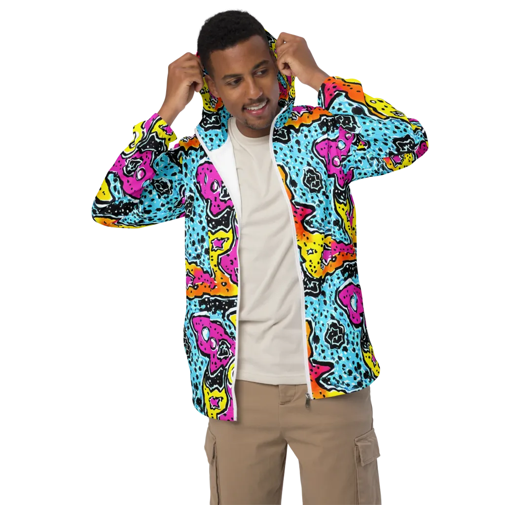 Acid Splash on Men's Windbreaker — Front