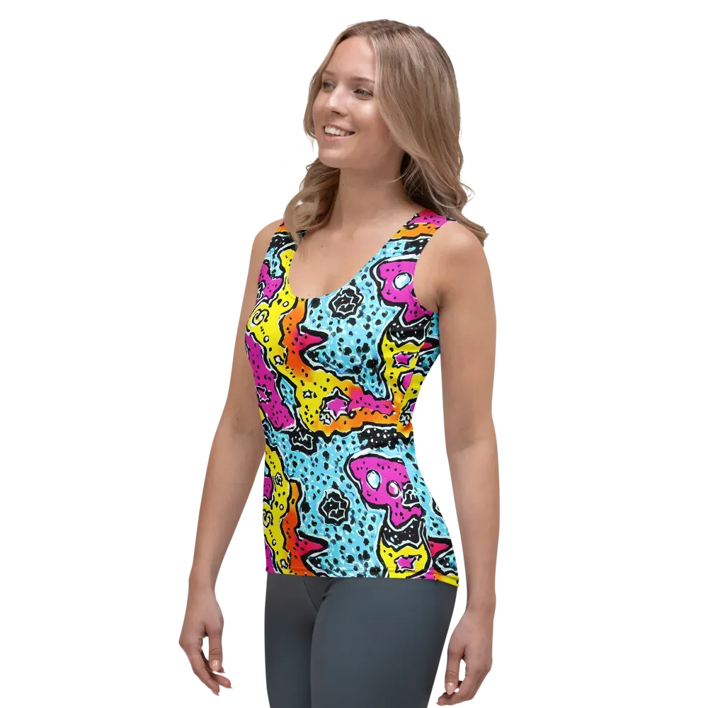 Acid Splash on Women's Tank Top — Left Front