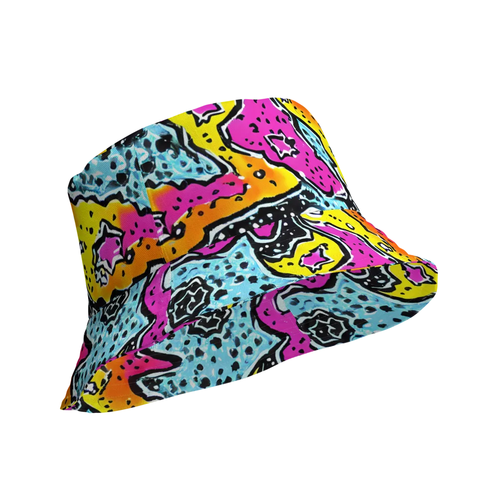 Acid Splash on Reversible Bucket Hat — Product details Outside