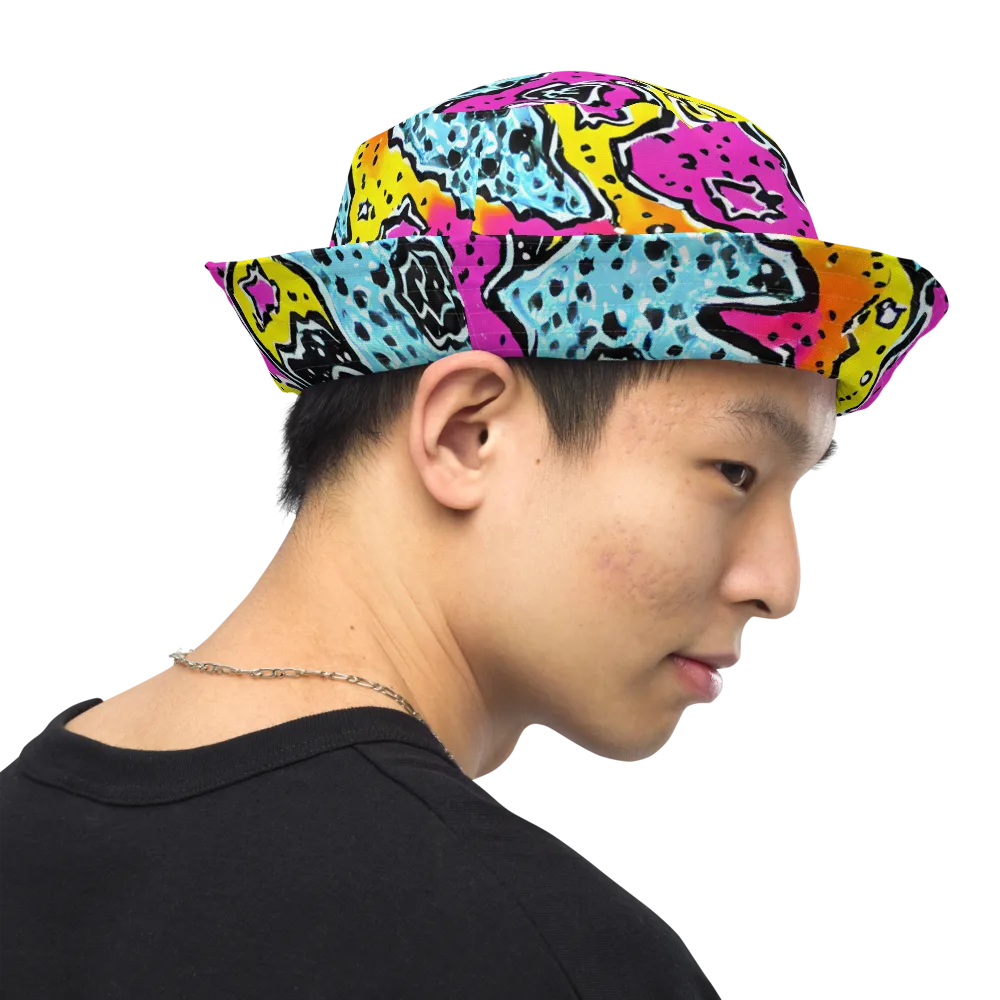 Acid Splash on Reversible Bucket Hat — Right Outside