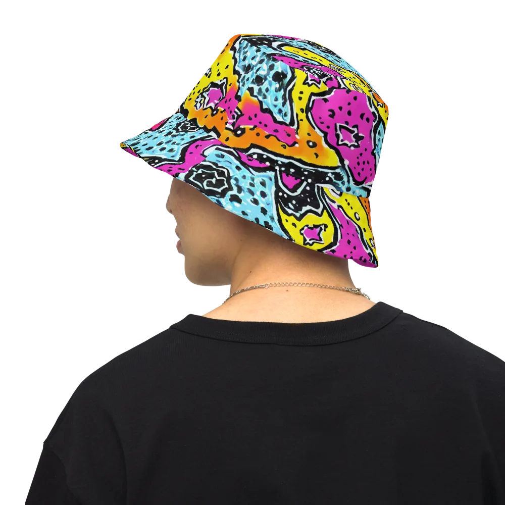 Acid Splash on Reversible Bucket Hat — Back Inside
