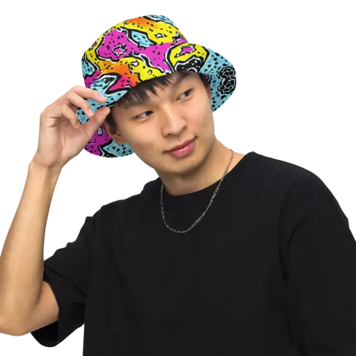 Acid Splash on a Reversible Bucket Hat