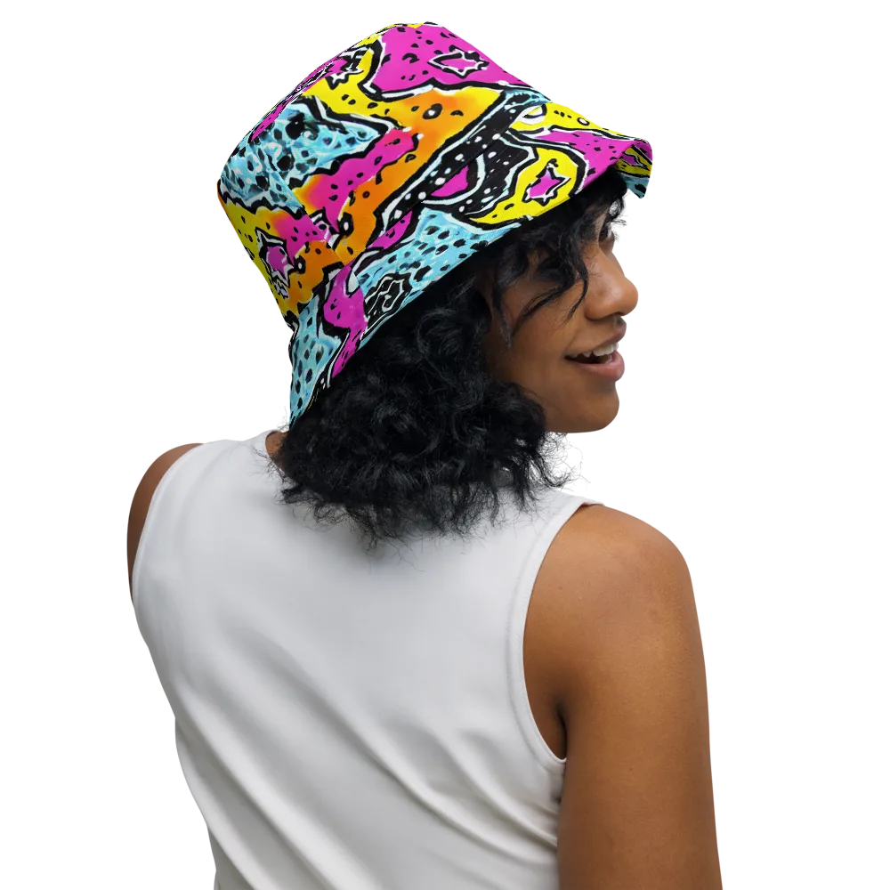 Acid Splash on Reversible Bucket Hat — Right Outside